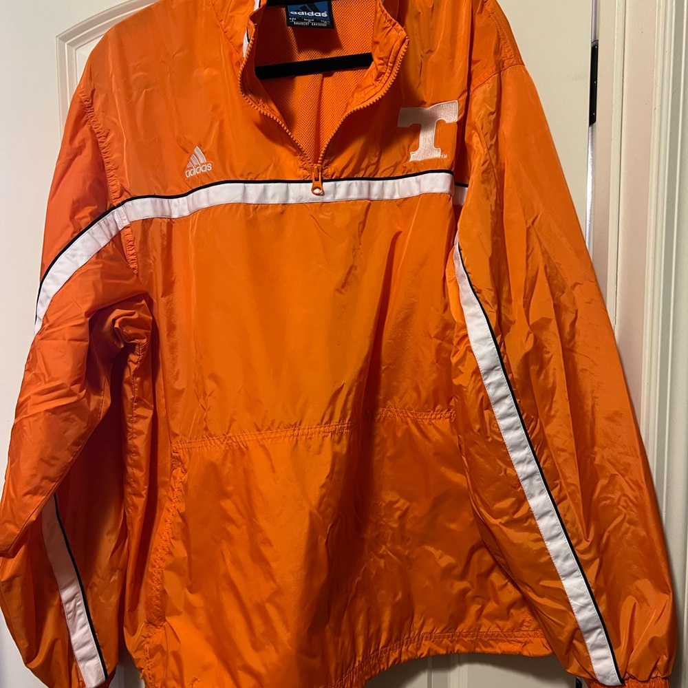 Adidas Vintage 90’s Orange Tennessee Volunteer’s Zip Up Windbreaker GUC  Size L